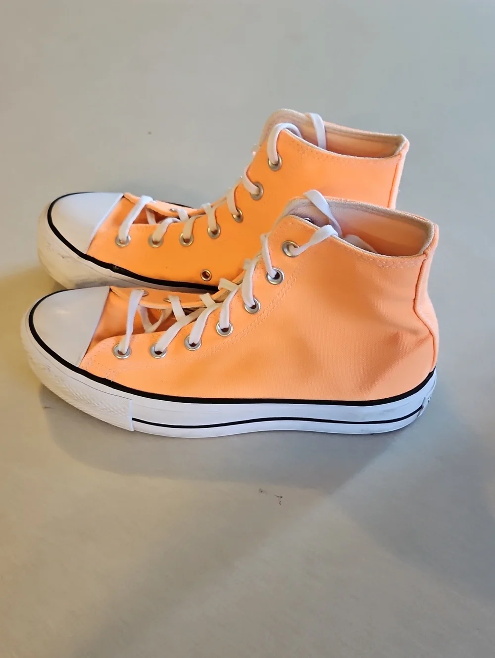 Orange Platform Converse Sneakers